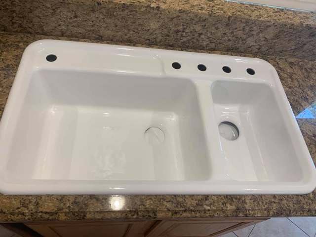 Farmhouse Sink Refinishing after